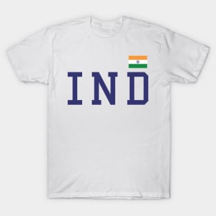 IND India Flag in Tricolor Desi Indian Patriotic Design T-Shirt